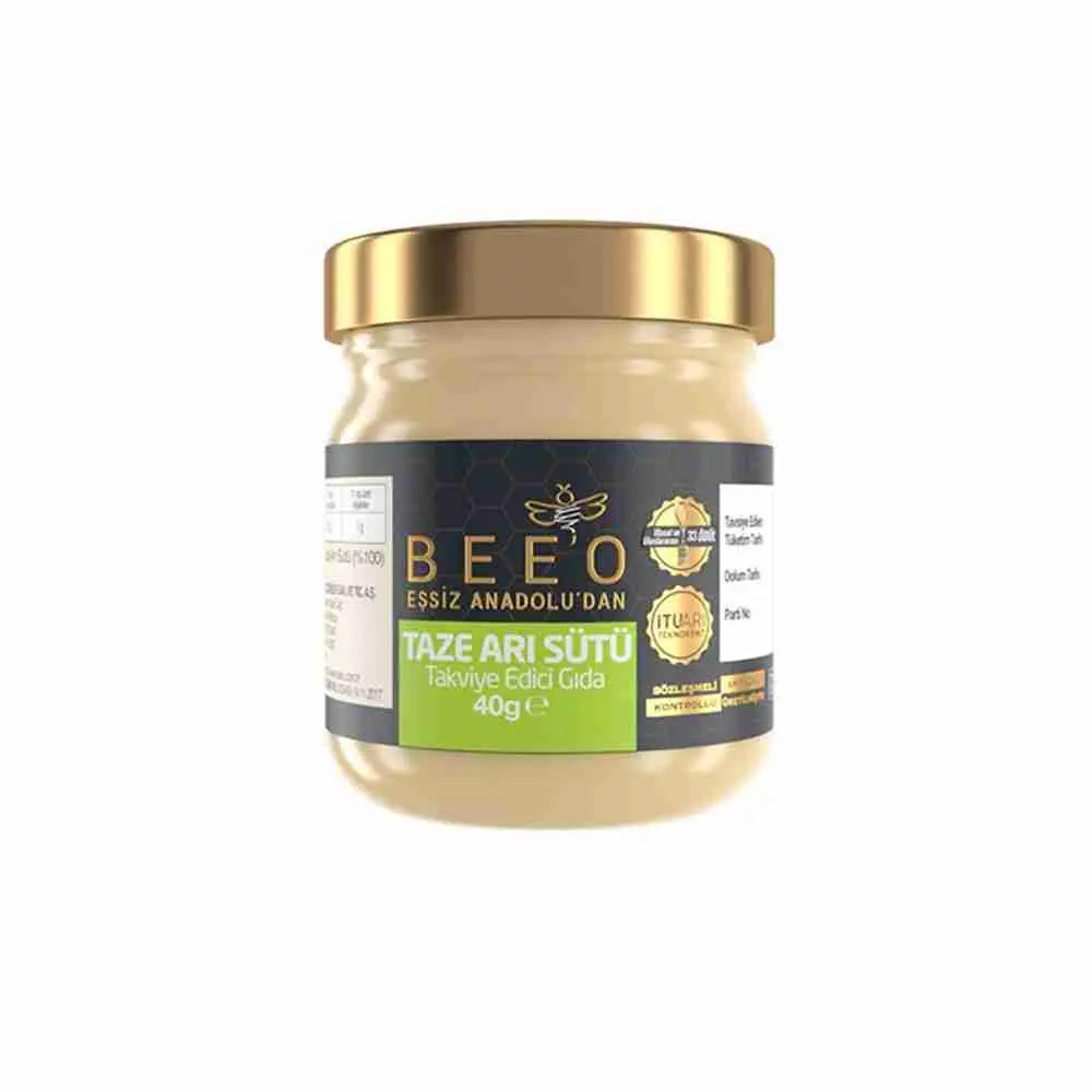 غذاء ملكات النحل 40 جم – Beeo: قوة طبيعية مركّزة لتعزيز المناعة والطاقة وتجديد صحة الجسم