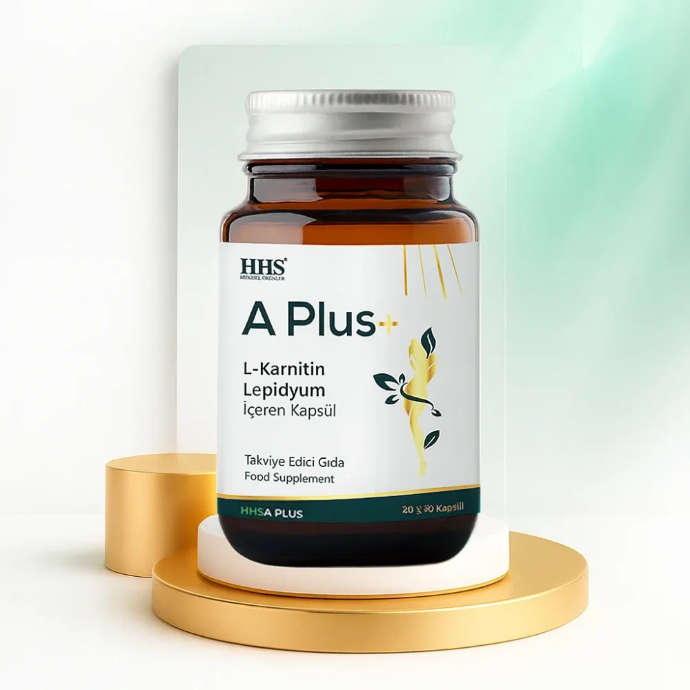 كبسولات HHS A-PLUS | مكمل غذائي متطور لحرق الدهون ودعم فقدان الوزن بإل-كارنيتين وليبيديوم – 30 كبسولة